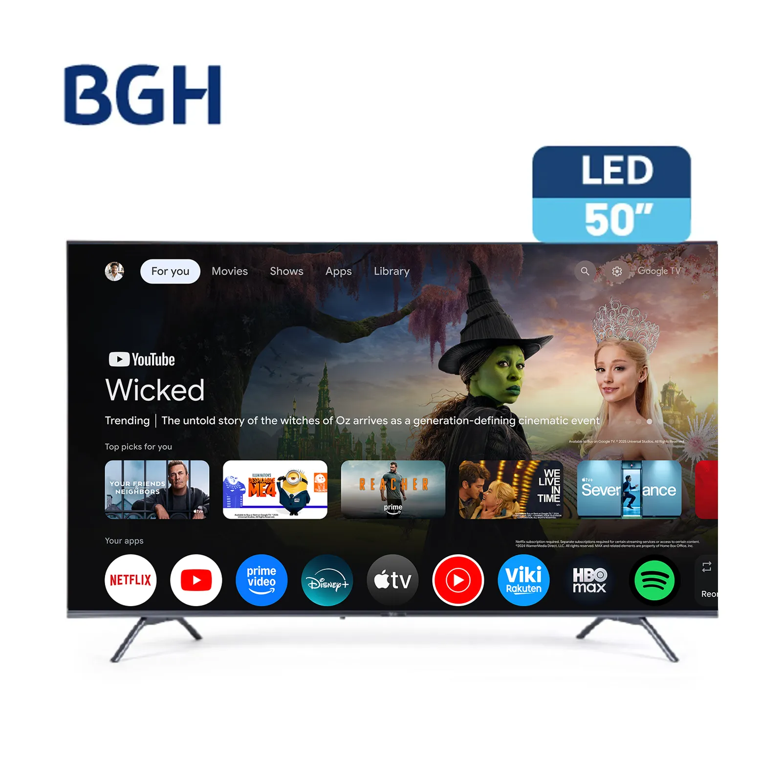 TV BGH 50" SMART 4k UHD Google TV B5026UG6G